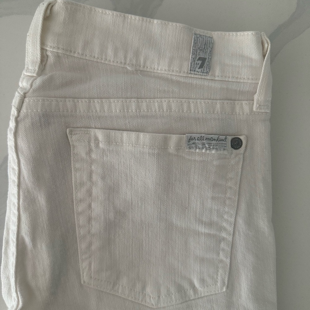 7 For All Mankind Women's White Jeans